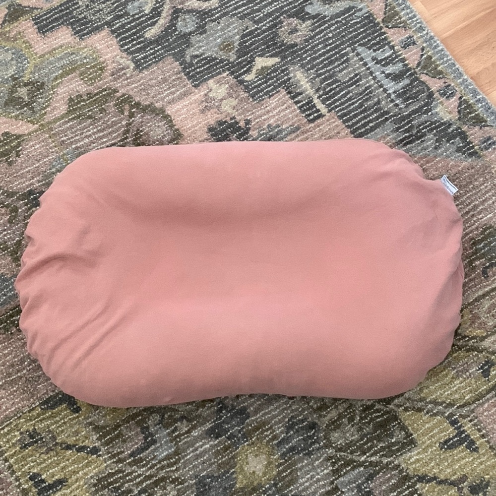 Snuggle me organic baby lounger in color gum drop